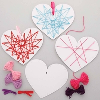 Heart Weaving String Art Decoration Kits (Pack of 8) Mother