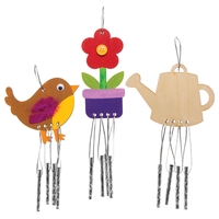 In the Garden Wooden Windchimes (Pack of 4) Nature Craft Kits