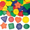 Jumbo Craft Buttons (Pack of 50) Craft Embellishments 5 assorted colours - Blue,  Red,  Yellow,  Green & Orange