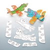 Jungle Animal Colour In Gliders - 8 Paper Covered Toy Gliders. Butterfly Foam Gliders. Size 19cm.