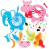 Jungle Animal Dreamcatcher Kits (Pack of 4) Decoration Craft Kits 4 animal colours - Purple,  Pink,  Blue & Yellow