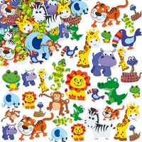 Jungle Animal Foam Stickers (Pack of 96) Christmas Craft Supplies