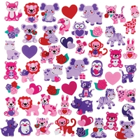 Jungle Animal Heart Foam Stickers (Pack of 200) Christmas Craft Supplies