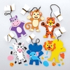 Jungle Animal Parachutist Kits (Pack of 6) Pocket Money Toys 6 assorted colours - Blue,  Purple,  Brown,  Yellow,  Orange & White