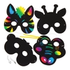 Jungle Animal Scratch Art Masks (Pack of 6) Art Craft Kits