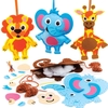 Jungle Animal Sewing Kits (Pack of 4) Sewing & Weaving Craft Kits