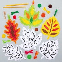 Leaf Sand Art Decoration Craft Kits (Pack of 6) Decorate & Personalise,  Craft Kits For Kids