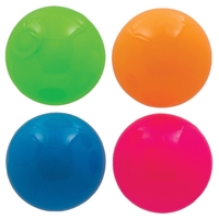 Light-up High Bounce Balls (Pack of 4) Pocket Money Toys 4 assorted colours - Green,  Blue,  Pink & Orange