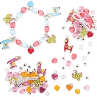 Llama Charm Bracelet Kits (Pack of 3) Jewellery 3 assorted colourways - Pink/Purple,  Blue/Pink & Purple/Orange