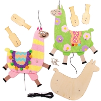 Lovely Llama Wooden Puppet Kits (Pack of 4) Art Craft Kits