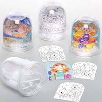 Mermaid Colour-in Snow Globes (Pack of 4) Decoration Craft Kits