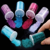 Mermaid Glitter Shakers (Pack of 6) Craft Embellishments 6 assorted colours - Teal,  Turquoise,  Pink,  Blue,  Lilac & Purple