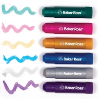 Metallic Solid Poster Paint Sticks (Pack of 6) Art Supplies,  Art Materials 6 assorted metallic colours - Gold,  Silver,  Pink,  Purple,  Green & Blue