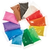 Mini Bags of Coloured Sand (Pack of 12) Natural Craft Materials 12 assorted colours - Green,  Blue,  Orange,  Red,  Yellow,  Purple,  Brown,  White,  Black,  Fluorescent Pink,  Fluorescent Blue & Fluorescent Green