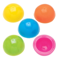 Mini Jumping Poppers (Pack of 12) Pocket Money Toys,  6 Assorted Colours,  32mm Diameter