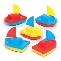 Mini Pull Back Racing Boats (Pack of 6) Pocket Money Toys 6 assorted colourways - Blue/Purple,  Purple/Blue,  Green/Orange,  Orange/Green,  Red/Yellow & Yellow/Red