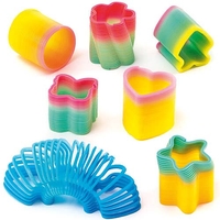 Mini Rainbow Springs (Pack of 12) 6 Assorted Designs,  Fun Shapes,  Great For Party Bags