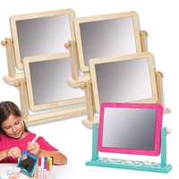 Mini Wooden Vanity Mirror Kits Bulk Pack (Pack of 30)