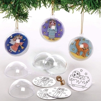 Nativity Colour-in Baubles (Pack of 8) Christmas Crafts