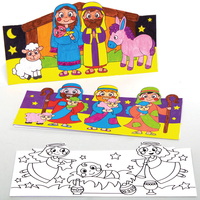 Nativity Colour-in Pop-up Cards (Pack of 10)