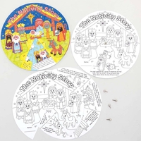 Nativity Colour-in Story Wheels (Pack of 5)