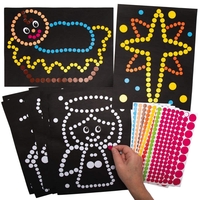 Nativity Dotty Art (Pack of 8) Christmas Crafts 8 assorted sticker colours - Red,  Yellow,  Green,  Orange,  Pink,  Blue,  Brown & Peach