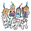 Nativity Fuzzy Art Colour-in Decorations (Pack of 15)