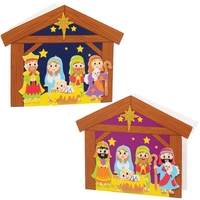 Nativity Scene Greeting Card Kits (Pack of 6) Christmas Crafts