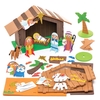 Nativity Stable Kits (Pack of 2) Christmas Crafts,  Create & Display,  3D Foam Model,  2 Assorted Designs