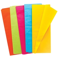 Neon Tissue Paper Value Pack (Pack of 24) Paper & Card 5 neon colours - Yellow,  Pink,  Orange,  Blue & Green