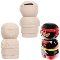 Ninja Ceramic Money Banks (Box of 2) Decoration Craft Kits