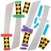Ninja Samurai Sword Kits (Pack of 4) Creative Play Toys 4 assorted colours - Red,  Green,  Blue & Purple