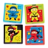 Ninja Sliding Puzzles (Pack of 8) Creative Play Toys 4 assorted colours - Green,  Black,  Blue & Red