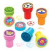 Novelty Self-Inking Stampers (Pack of 10) Art Supplies,  Art Materials 6 ink colours - Orange,  Pink,  Purple,  Blue,  Red & Green