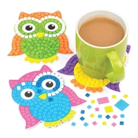 Owl Mosaic Coaster Kits (Pack of 6) Decoration Craft Kits