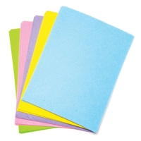 Pastel Felt Sheets Value Pack (Pack of 15) Craft Supplies 5 assorted pastel colours - Green,  Purple,  Blue,  Pink & Yellow