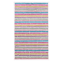 Pastel Self-Adhesive Gems (Pack of 900) Craft Embellishments 6 colours - Yellow,  Green,  Blue,  Light Pink,  Dark Pink & Purple