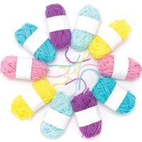 Pastel Wool Value Pack (Pack of 10) Natural Craft Materials 5 assorted pastel colours - Yellow,  Pink,  Purple,  Blue & Green