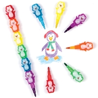 Penguin Pop-a-Crayons (Pack of 8)