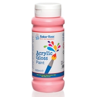 Pink Acrylic Paint - 500ml bottle,  water-based acrylic paint. Dries quickly,  Waterproof,  Flexible on most surfaces
