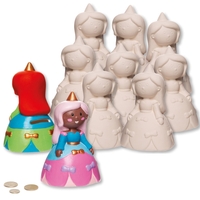 Princess Ceramic Coin Banks Bulk Pack (Pack of 30)