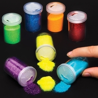 Rainbow Colours Glitter Shakers (Pack of 7) Craft Embellishments 7 assorted rainbow colours - Red,  Orange,  Yellow,  Green,  Blue,  Indigo & Violet