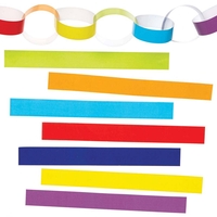 Rainbow Colours Paper Chains (Pack of 500) Party Decorations 7 assorted colours - Red,  Orange,  Green,  Yellow,  Blue,  Indigo & Violet