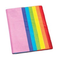 Rainbow Colours Tissue Paper Value Pack (Pack of 28) Paper & Card 7 assorted colours - Dark Blue,  Light Blue,  Green,  Yellow,  Orange,  Red & Pink