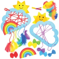 Rainbow Dreamcatcher Kits (Pack of 4) Decoration Craft Kits