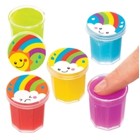 Rainbow Glitter Slime (Pack of 10) Soft & Sensory Toys 5 assorted colours - Blue,  Yellow,  Green,  Red & Purple