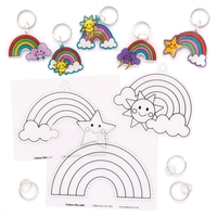 Rainbow Super Shrink Keyrings (Pack of 8) Small Toys