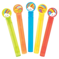 Rainbow Touchable Bubbles (Pack of 10) Pocket Money Toys 5 assorted tube colours - Blue,  Green,  Yellow,  Red & Orange