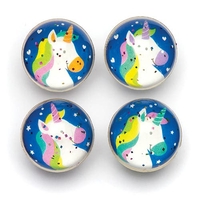 Rainbow Unicorn Glitter Jet Balls (Pack of 8) Pocket Money Toys