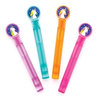 Rainbow Unicorn Touchable Bubbles (Pack of 8) Pocket Money Toys 4 assorted colours - Pink,  Orange,  Purple & Turquoise